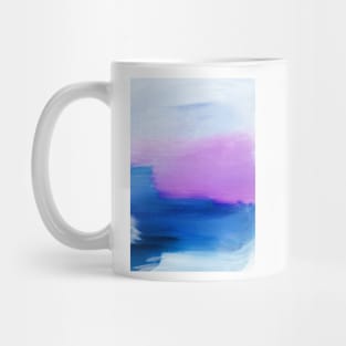 Modern Abstract Painting, Blue And Pink Contemporary Painting Mug